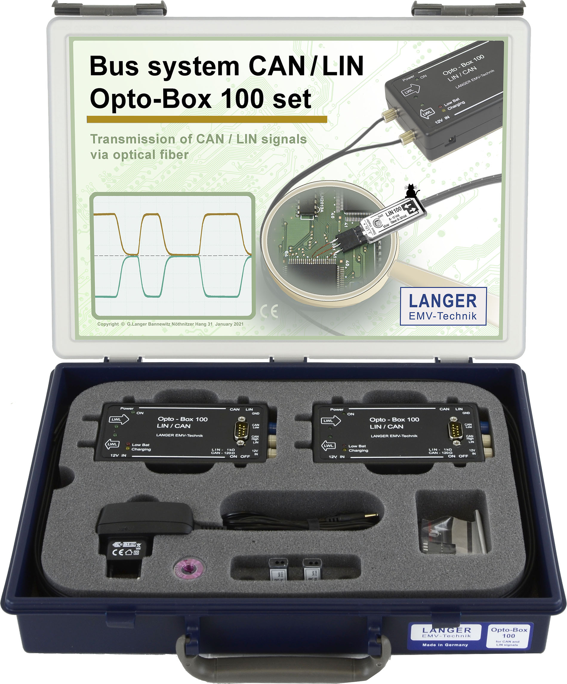 OB 100 set, Opto-Box 100 LIN and CAN