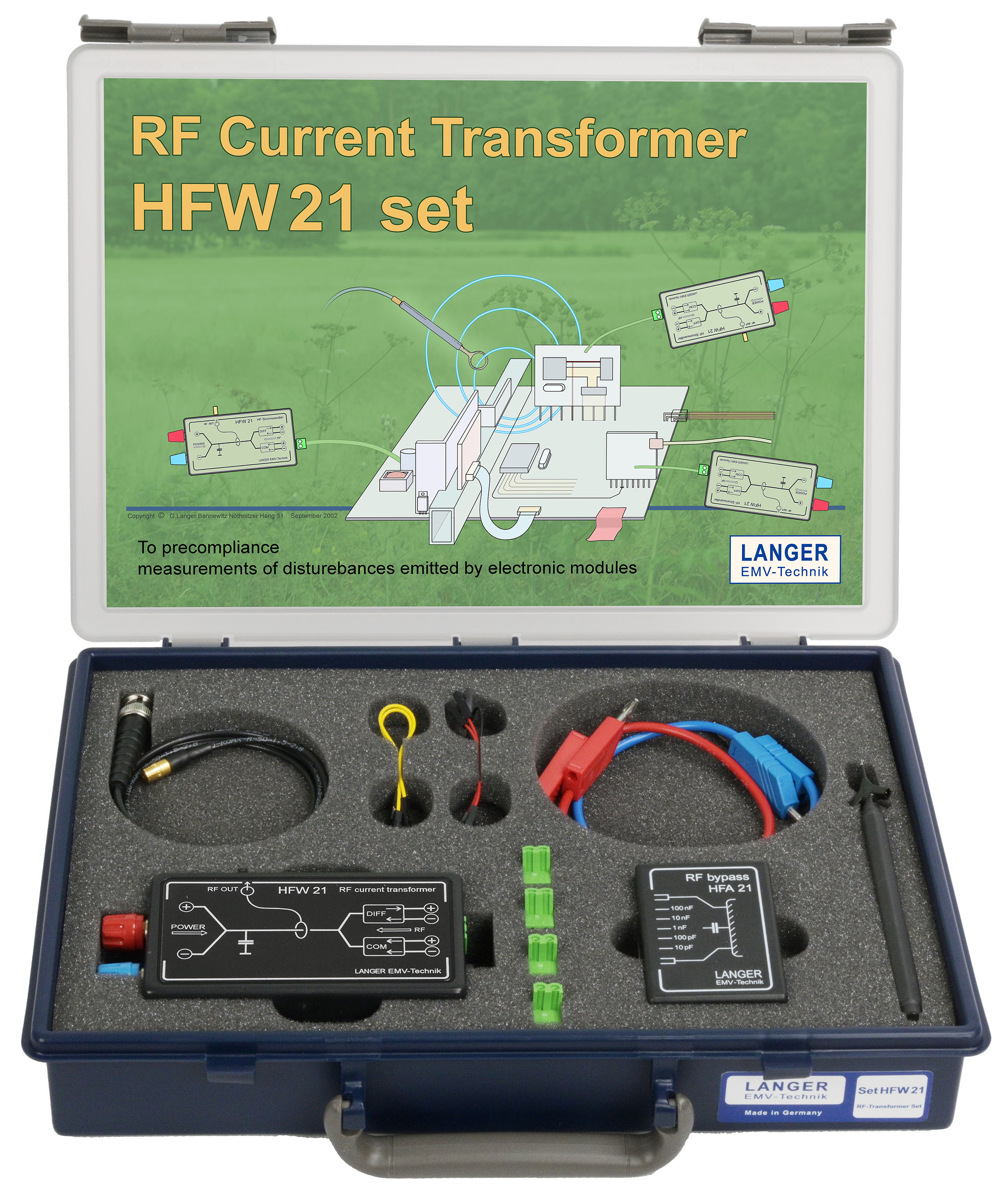 HFW 21 set, RF Current Transformer 100 kHz up to 1 GHz