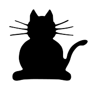 Black cat logo